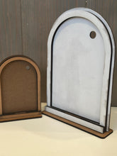 Load image into Gallery viewer, Table Top Tall Arch Sign Interchangeable File SVG, TINY, FRAME only, Farmhouse Glowforge, Seasonal, Holiday, Tiered Tray LuckyHeartDesignsCo
