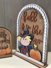 Load image into Gallery viewer, Fall Scarecrow Tall Arch Sign Interchangeable File SVG, TINY, INSERT only Pumpkin Glowforge, Holiday, Tiered Tray LuckyHeartDesignsCo