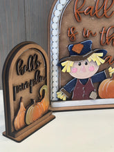 Load image into Gallery viewer, Fall Scarecrow Tall Arch Sign Interchangeable File SVG, TINY, INSERT only Pumpkin Glowforge, Holiday, Tiered Tray LuckyHeartDesignsCo