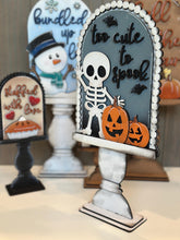 Load image into Gallery viewer, Pedestal Tall Arch Sign Interchangeable File SVG, TINY, FRAME only, Farmhouse Glowforge, Seasonal, Holiday, Tiered Tray LuckyHeartDesignsCo