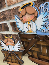 Load image into Gallery viewer, Angels Christmas For The Flower Basket Interchangeable File SVG, TINY Holiday, Carol Jesus Joy, Tiered Tray, Glowforge, LuckyHeartDesignsCo