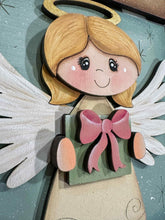 Load image into Gallery viewer, Angels Christmas Interchangeable Leaning Sign File SVG, Glowforge, Carols, Singing, Holiday, Church, Jesus, Religious, LuckyHeartDesignsCO