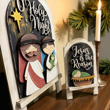 Load image into Gallery viewer, Nativity Christmas Tall Arch Sign Interchangeable File SVG, TINY, INSERT only Religious, Glowforge, Holiday, Tiered Tray LuckyHeartDesignsCo