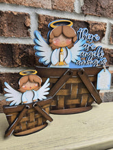 Load image into Gallery viewer, Angels Christmas For The Flower Basket Interchangeable File SVG, TINY Holiday, Carol Jesus Joy, Tiered Tray, Glowforge, LuckyHeartDesignsCo