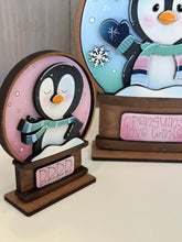 Load image into Gallery viewer, Penguin Cute Winter Snow Globe Interchangeable File SVG, TINY, Glowforge, Snowman, Snowflake, Tiered Tray LuckyHeartDesignsCo
