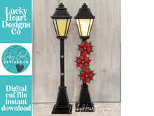 Load image into Gallery viewer, Light Post for the Birdhouse Interchangeable File SVG, Lighted Sign, Lamp, Glowforge, Seasonal, Holiday, Bird house, LuckyHeartDesignsCo