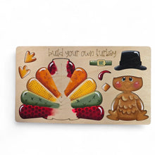 Load image into Gallery viewer, Cute Turkey Pop Out Craft Kit File SVG, Thanksgiving, Pilgram, DIY, Fall, Gobble, Glowforge, LuckyHeartDesignsCo