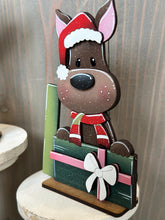 Load image into Gallery viewer, Dog Puppy Christmas Standing Set File SVG, Elf, Sweater, Santa, Holiday, Tree, Chihuahua Tiered Tray Glowforge, LuckyHeartDesignsCo