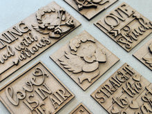 Load image into Gallery viewer, Cupid Valentine's Day Interchangeable Leaning Sign File SVG, Glowforge Tiered Tray, Love, Arrow, Heart, Cute, LuckyHeartDesignsCo