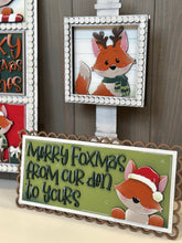 Load image into Gallery viewer, Fox Cute Christmas Interchangeable Leaning Sign File SVG, glowforge Santa, Woodland Reindeer, Elf, Tiered Tray, LuckyHeartDesignsCo