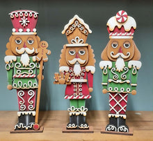 Load image into Gallery viewer, Gingerbread Christmas Nutcracker File SVG, Countdown, Man, House, Tiered Tray, Glowforge Santa, Rudolph, Elf, Holiday, LuckyHeartDesignsCo