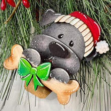 Load image into Gallery viewer, Dog Christmas Mug Hugger File SVG, Glowforge Tiered Tray, Reindeer, RudolphTray Decor, Holiday, Topper, LuckyHeartDesignsCo