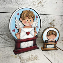 Load image into Gallery viewer, Cupid Valentine Snow Globe Interchangeable File SVG, TINY, Glowforge, Arrow, Love, Heart, Tiered Tray LuckyHeartDesignsCo