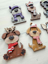 Load image into Gallery viewer, Dog Puppy Christmas Ornament Figure File SVG, Glowforge, Santa, Chihuahua, Poodle, Lab, Personalized Memorial Pet LuckyHeartDesignsCo