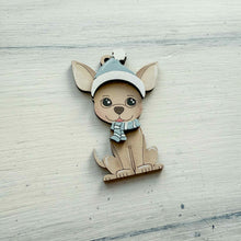 Load image into Gallery viewer, Dog Puppy Christmas Ornament Figure File SVG, Glowforge, Santa, Chihuahua, Poodle, Lab, Personalized Memorial Pet LuckyHeartDesignsCo