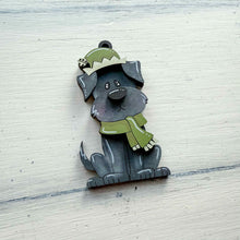 Load image into Gallery viewer, Dog Puppy Christmas Ornament Figure File SVG, Glowforge, Santa, Chihuahua, Poodle, Lab, Personalized Memorial Pet LuckyHeartDesignsCo