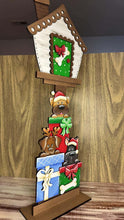 Load image into Gallery viewer, Dog Christmas for the Birdhouse Interchangeable File SVG, Puppy Presents Reindeer Seasonal, Holiday Shapes Glowforge, LuckyHeartDesignsCo