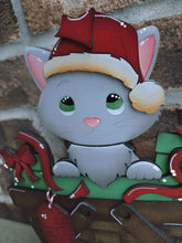Load image into Gallery viewer, Cat Christmas For The Flower Basket Interchangeable File SVG TINY Kitten Santa Presents Tiered Tray Glowforge, LuckyHeartDesignsCo