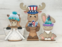 Load image into Gallery viewer, New Animal Hats Interchangeable File SVG, add on Seasonal sign Holiday Highland Christmas, Halloween, Fall, Glowforge, LuckyHeartDesignsCo