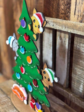 Load image into Gallery viewer, Cat Christmas Tree Standing File SVG, Rudolph, Mrs. Claus, Kitten, Present, Reindeer, Glowforge, LuckyHeartDesignsCo