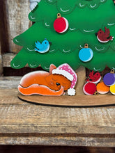 Load image into Gallery viewer, Cat Christmas Tree Standing File SVG, Rudolph, Mrs. Claus, Kitten, Present, Reindeer, Glowforge, LuckyHeartDesignsCo