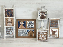 Load image into Gallery viewer, Dog Home Interchangeable Leaning Sign File SVG, Puppy Tiered Tray Glowforge, Chihuahua, Lab, LuckyHeartDesignsCo