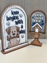 Load image into Gallery viewer, Dog Home Tall Arch Sign Interchangeable File SVG, TINY, INSERT only, Puppy, Doghouse, Glowforge, Holiday, Tiered Tray LuckyHeartDesignsCo