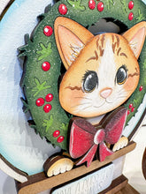 Load image into Gallery viewer, Cat Christmas Snow Globe Interchangeable File SVG, TINY, Kitten, Reindeer, Rudolph, Glowforge, Santa, Tiered Tray LuckyHeartDesignsCo