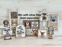 Load image into Gallery viewer, Dog House Home For The Flower Basket Interchangeable (Original and TINY) File SVG, Puppy Tiered Tray, Pets, Glowforge, LuckyHeartDesignsCo