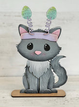 Load image into Gallery viewer, Fluffy Cat Animal Hats Interchangeable File SVG, Seasonal sign, Kitten, Holiday, Pet Tiered Tray, Christmas, Glowforge, LuckyHeartDesignsCo