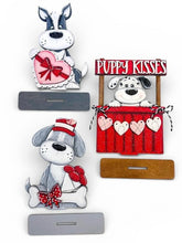 Load image into Gallery viewer, Dog Valentines Day Standing File SVG, Balloon, Love, Heart, Mailbox, Chocolate, Farm, Cupid, Puppy Tiered Tray Glowforge LuckyHeartDesignsCo