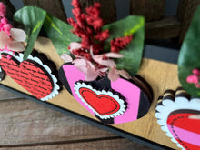 Load image into Gallery viewer, Chunky Heart Flower Vase Squares Sign File SVG, Stems, Mothers Day, Craft, Love, Farmhouse Valentines Glowforge, LuckyHeartDesignsCo