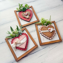 Load image into Gallery viewer, Chunky Heart Flower Vase Squares Sign File SVG, Stems, Mothers Day, Craft, Love, Farmhouse Valentines Glowforge, LuckyHeartDesignsCo