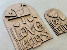 Load image into Gallery viewer, Love Letters Valentine Tall Arch Sign Interchangeable File SVG, TINY, INSERT only, Heart Glowforge, Holiday, Tiered Tray LuckyHeartDesignsCo