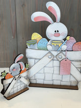 Load image into Gallery viewer, Floppy Easter Bunny For The Flower Basket Interchangeable File SVG, Easter Egg, Carrots, Tiered Tray, Glowforge, LuckyHeartDesignsCo