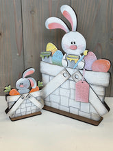 Load image into Gallery viewer, Floppy Easter Bunny For The Flower Basket Interchangeable File SVG, Easter Egg, Carrots, Tiered Tray, Glowforge, LuckyHeartDesignsCo