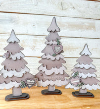 Load image into Gallery viewer, Valentine Chunky Tree Standing File SVG, Flower Christmas mantle decor, Centerpiece, Love, Heart, glowforge, LuckyHeartDesignsCo