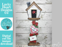 Load image into Gallery viewer, Roses Valentine for the Birdhouse Interchangeable File SVG, Valentine's Day, Love Holiday Shapes, Glowforge, Laser, LuckyHeartDesignsCo