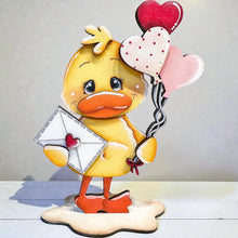 Load image into Gallery viewer, Duck Valentines Day Standing File SVG, Heart Love, Candy, Balloons, Roses Flowers Cute, Pet, Farm Tiered Tray Glowforge, LuckyHeartDesignsCo