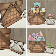 Load image into Gallery viewer, Farm Picnic Flower Basket Interchangeable (Original and TINY) File SVG, (Basket only) Vase, Tiered Tray, Glowforge, LuckyHeartDesignsCo