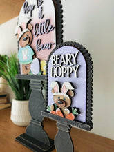 Load image into Gallery viewer, Bear Easter Bunny Tall Arch Sign Interchangeable File SVG TINY, INSERT only Egg Carrot Glowforge Holiday Tiered Tray LuckyHeartDesignsCo