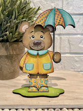 Load image into Gallery viewer, Bear Spring Standing Sign File SVG, Glowforge, Butterfly, Woodland Flower Kite, Bird, Daisy Umbrella Tiered Tray LuckyHeartDesignsCo