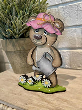 Load image into Gallery viewer, Bear Spring Standing Sign File SVG, Glowforge, Butterfly, Woodland Flower Kite, Bird, Daisy Umbrella Tiered Tray LuckyHeartDesignsCo