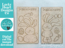 Load image into Gallery viewer, Floppy Bunny Pop Out Easter Craft Kit File SVG, Glowforge, Nerdy, Egg, DIY, Carrot, LuckyHeartDesignsCo