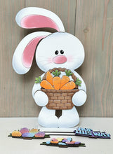 Load image into Gallery viewer, Floppy Easter Bunny Flower Basket Interchangeable File SVG, TINY, Eggs, Carrots, Jelly Beans Spring, Holiday, Glowforge, LuckyHeartDesignsCo