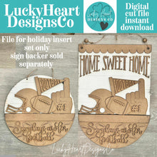Load image into Gallery viewer, Football Holiday Door Sign Interchangeable File, SVG, Helmet, Go Team, Home, Seasonal, Home, Welcome, glowforge