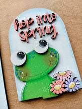 Load image into Gallery viewer, Frog Spring Tall Arch Sign Interchangeable File SVG, TINY, INSERT only Butterfly, Daisy, Glowforge Holiday Tiered Tray LuckyHeartDesignsCo