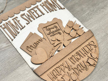 Load image into Gallery viewer, Mother's Day Holiday Door Sign Interchangeable File, SVG Mom, Grandma, Flower, Floral, Tulip Daisy Seasonal, Home, Welcome, glowforge