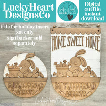 Load image into Gallery viewer, Easter Bunny Carrots Holiday Door Sign Interchangeable File, SVG Bunny, Eggs, Basket, Spring, Seasonal, Home, Welcome, glowforge