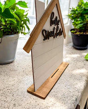 Load image into Gallery viewer, House Holiday Door Sign Interchangeable File, SVG, Standing, Christmas, Halloween, Fall, Valentine, Spring, Seasonal Home Welcome, glowforge